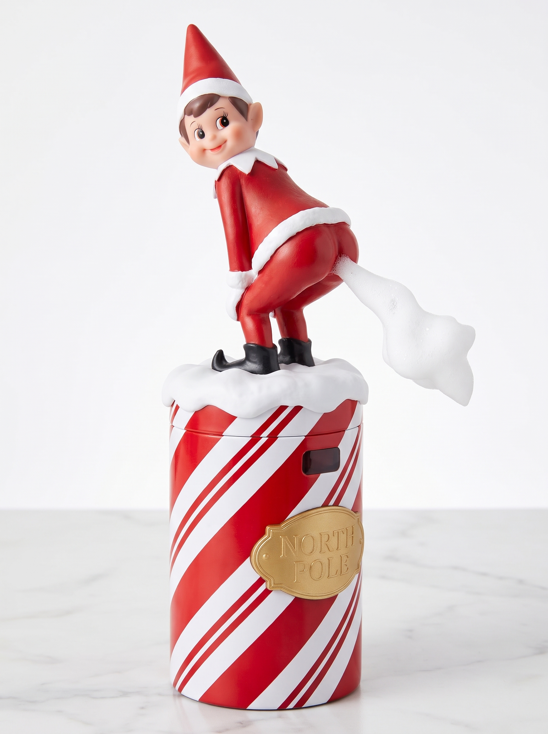Cheeky Elf Soap Dispenser close-up detail